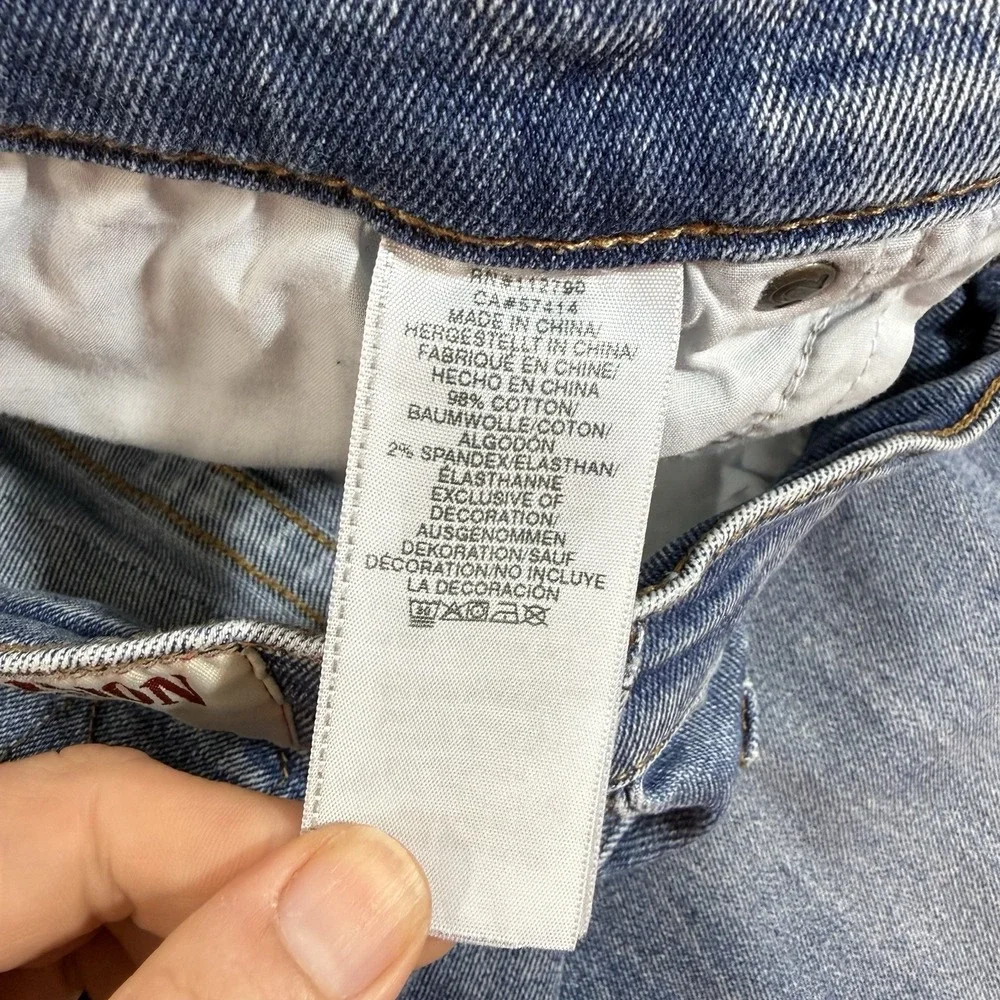 True Religion Ricky‎ Relaxed Straight Jeans Mens 32x33 Blue Stretch USA *Flaw*